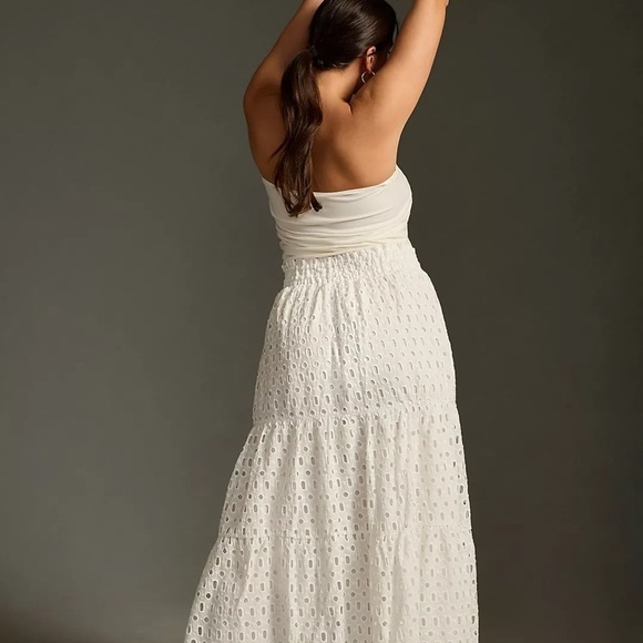 NWT Anthropologie Somerset White Eyelet Maxi Skirt Xl - Picture 3 of 7
